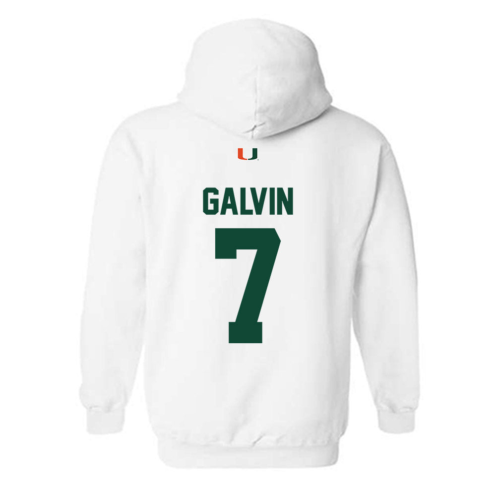 Miami - NCAA Baseball : Max Galvin - Classic Shersey Hooded Sweatshirt-1
