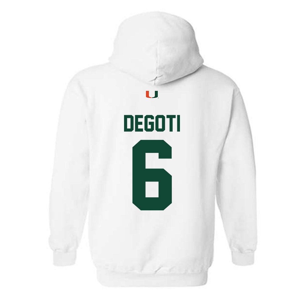 Miami - NCAA Baseball : Brandon DeGoti - Classic Shersey Hooded Sweatshirt-1