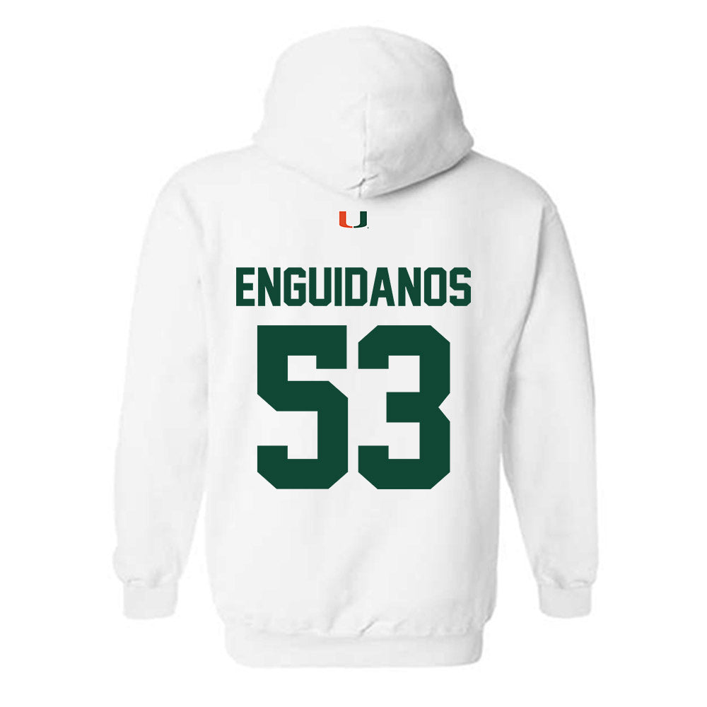 Miami - NCAA Football : Joey Enguidanos - Classic Shersey Hooded Sweatshirt