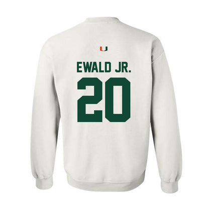 Miami - NCAA Football : Chris Ewald Jr. - Classic Shersey Crewneck Sweatshirt-1