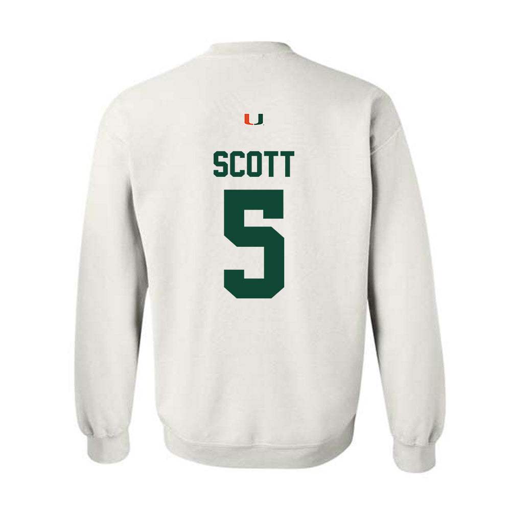 Miami - NCAA Football : Justin Scott - Classic Shersey Crewneck Sweatshirt-1