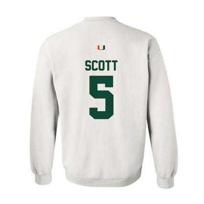 Miami - NCAA Football : Justin Scott - Classic Shersey Crewneck Sweatshirt-1