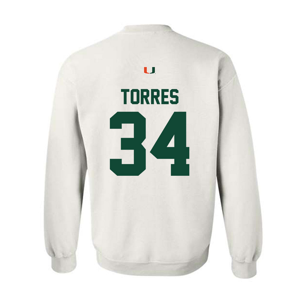 Miami - NCAA Baseball : Michael Torres - Classic Shersey Crewneck Sweatshirt-1