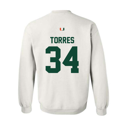 Miami - NCAA Baseball : Michael Torres - Classic Shersey Crewneck Sweatshirt-1