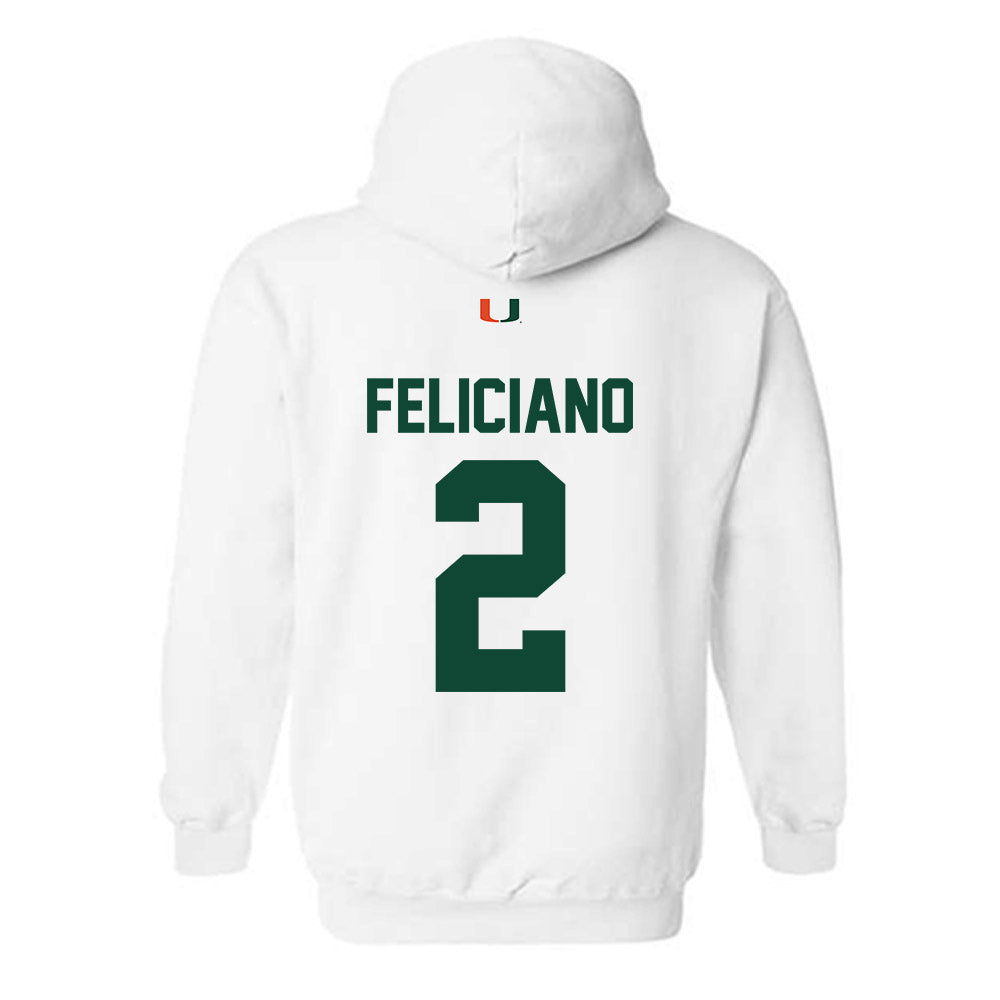 Miami - NCAA Women's Volleyball : Naylani Feliciano - Classic Shersey Hooded Sweatshirt-1