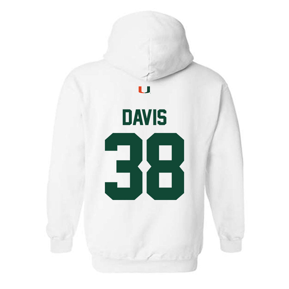 Miami - NCAA Football : Carter Davis - Classic Shersey Hooded Sweatshirt-1