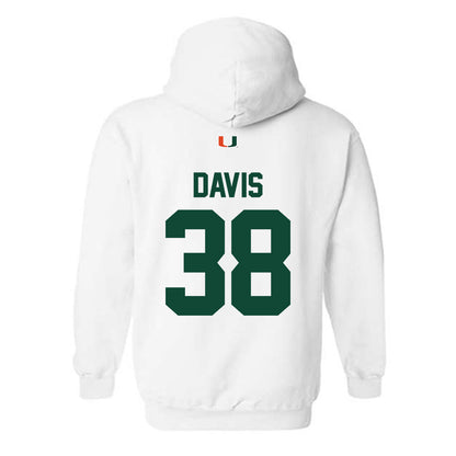 Miami - NCAA Football : Carter Davis - Classic Shersey Hooded Sweatshirt-1