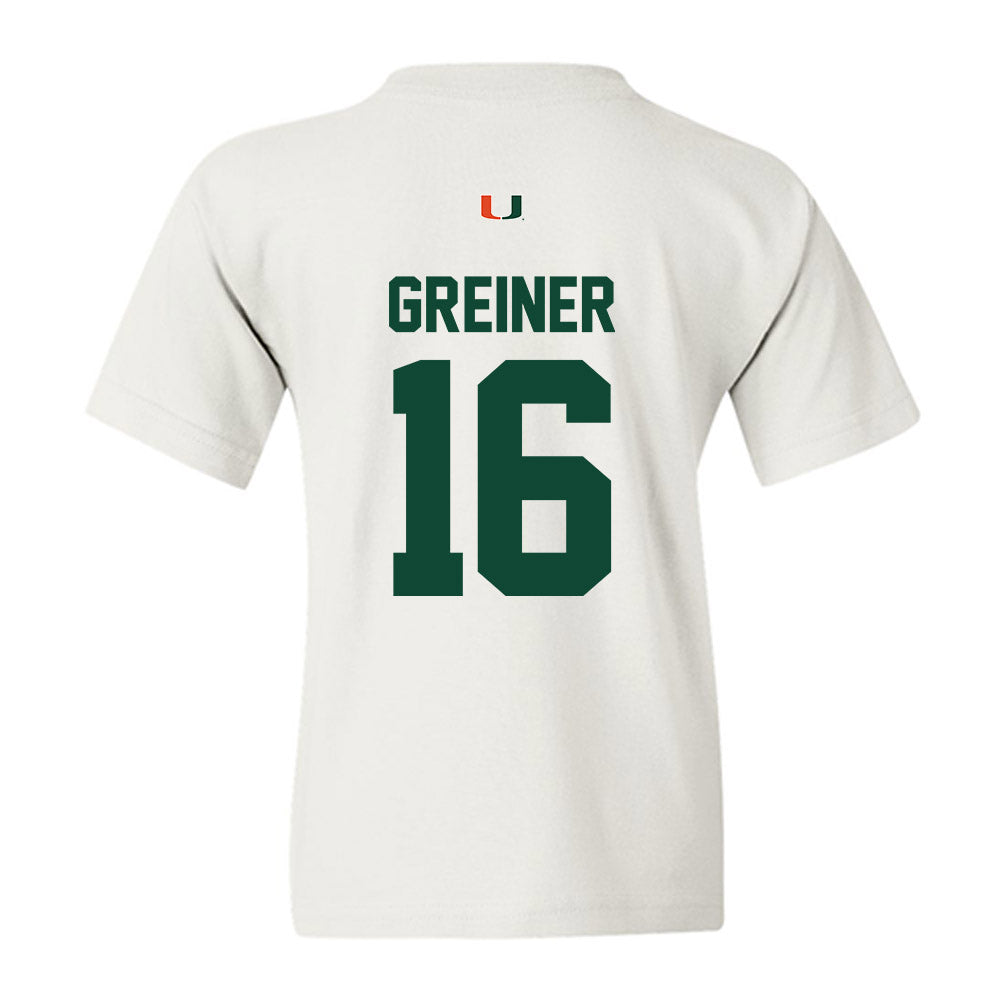 Miami - NCAA Women's Soccer : Sarah Greiner - Classic Shersey Youth T-Shirt-1