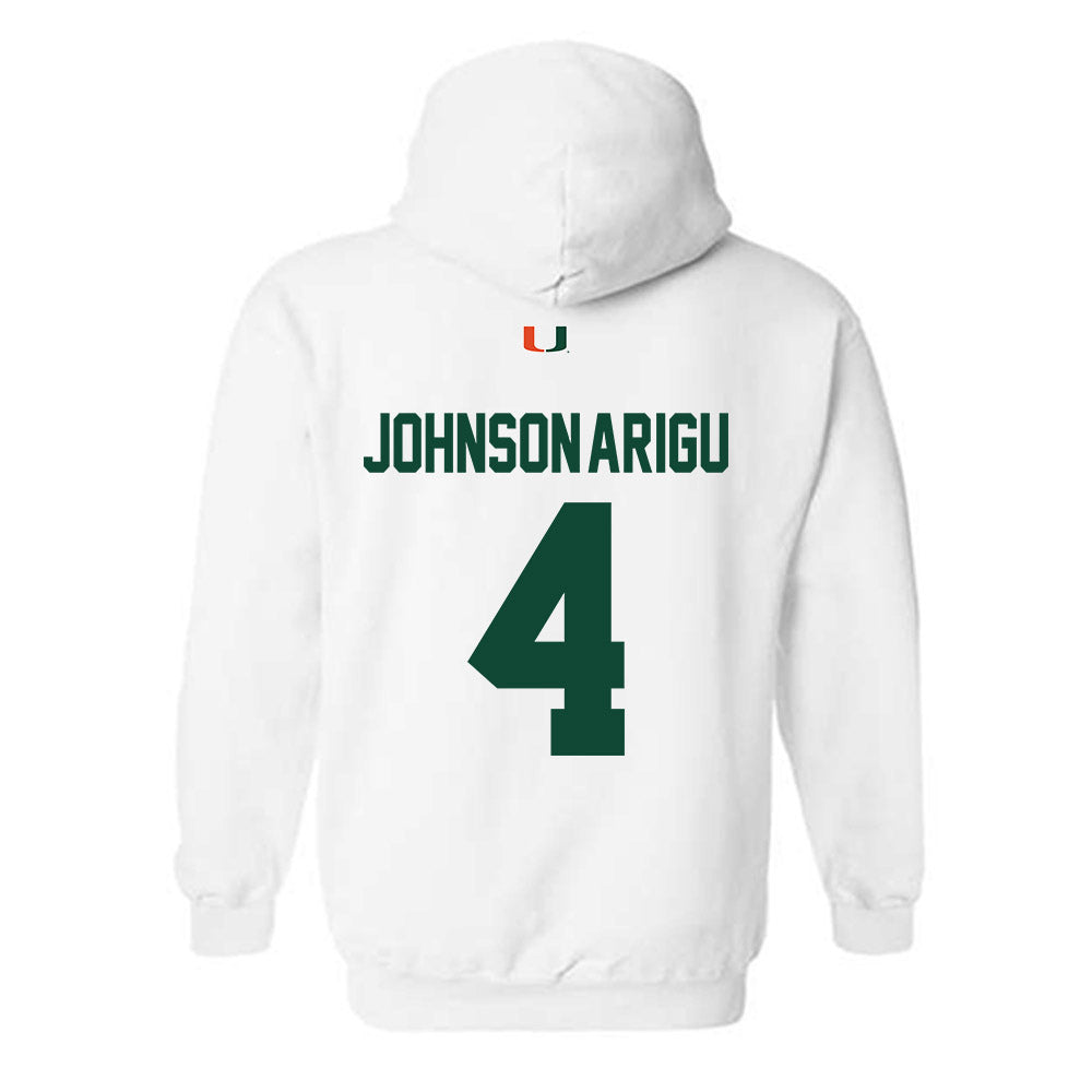 Miami - NCAA Men's Basketball : Isaiah Johnson-Arigu - Classic Shersey Hooded Sweatshirt