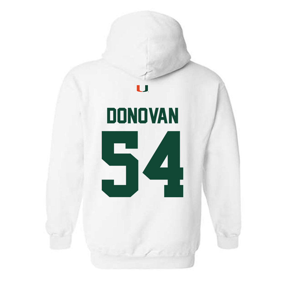 Miami - NCAA Football : Michael Donovan - Classic Shersey Hooded Sweatshirt-1
