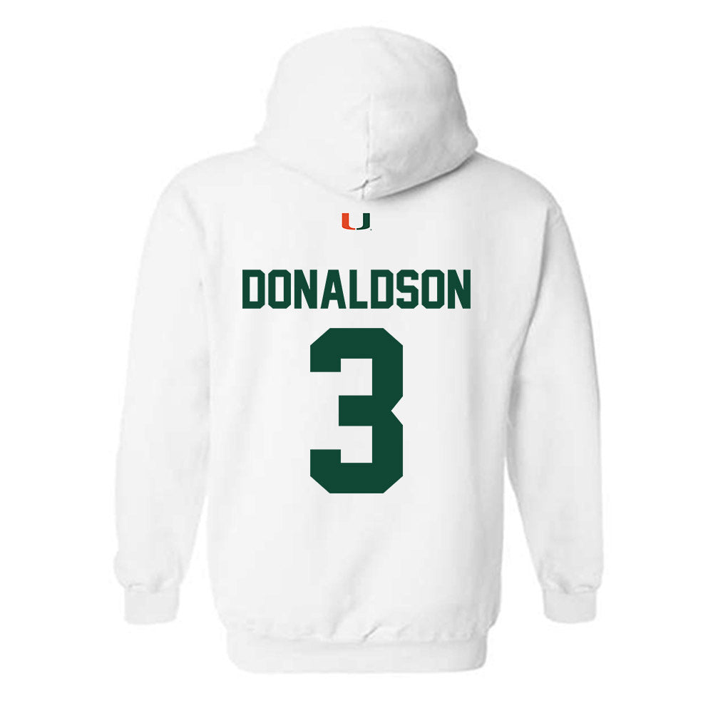 Miami - NCAA Men's Basketball : Tre Donaldson - Classic Shersey Hooded Sweatshirt-1