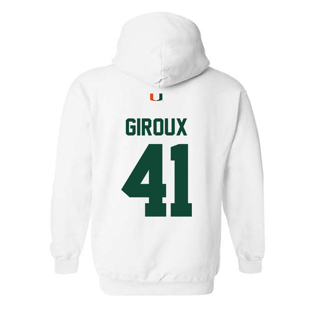 Miami - NCAA Baseball : Alexander Giroux - Classic Shersey Hooded Sweatshirt-1