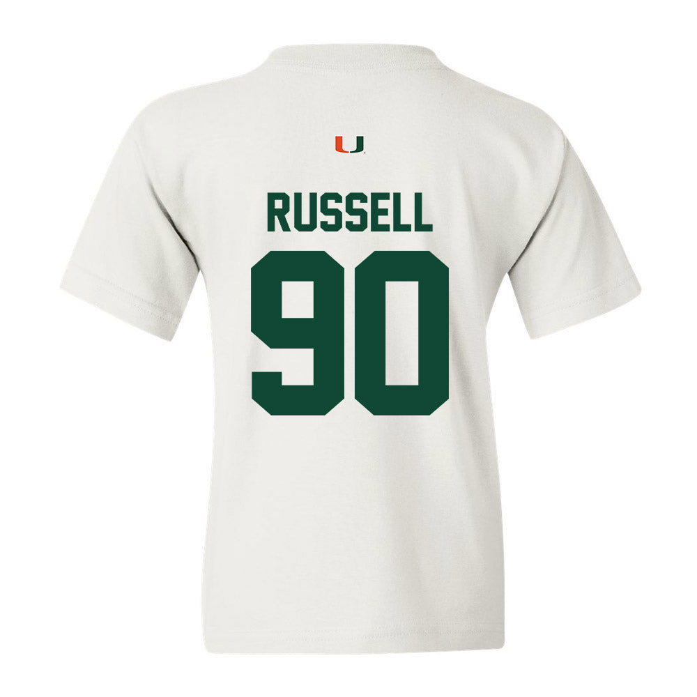 Miami - NCAA Football : Daylen Russell - Classic Shersey Youth T-Shirt