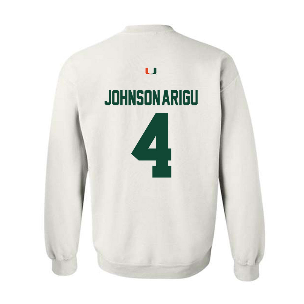 Miami - NCAA Men's Basketball : Isaiah Johnson-Arigu - Classic Shersey Crewneck Sweatshirt