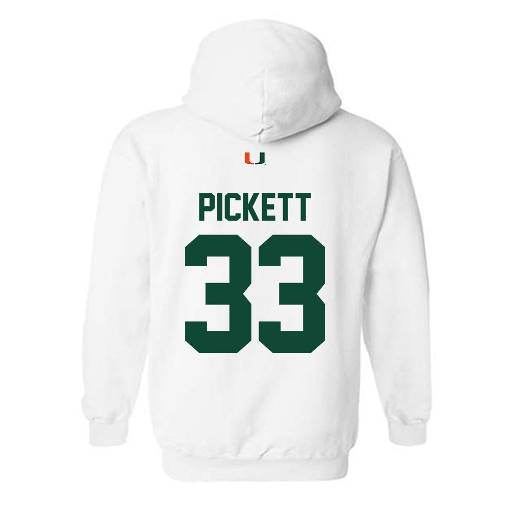 Miami - NCAA Football : Booker Pickett - Classic Shersey Hooded Sweatshirt-1
