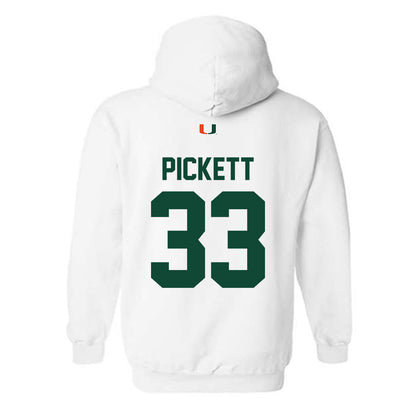 Miami - NCAA Football : Booker Pickett - Classic Shersey Hooded Sweatshirt-1