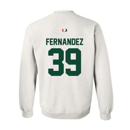 Miami - NCAA Baseball : Michael Fernandez - Classic Shersey Crewneck Sweatshirt-1