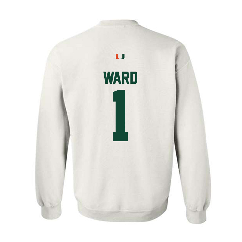 Miami - NCAA Football : Cam Ward - Classic Shersey Crewneck Sweatshirt-1