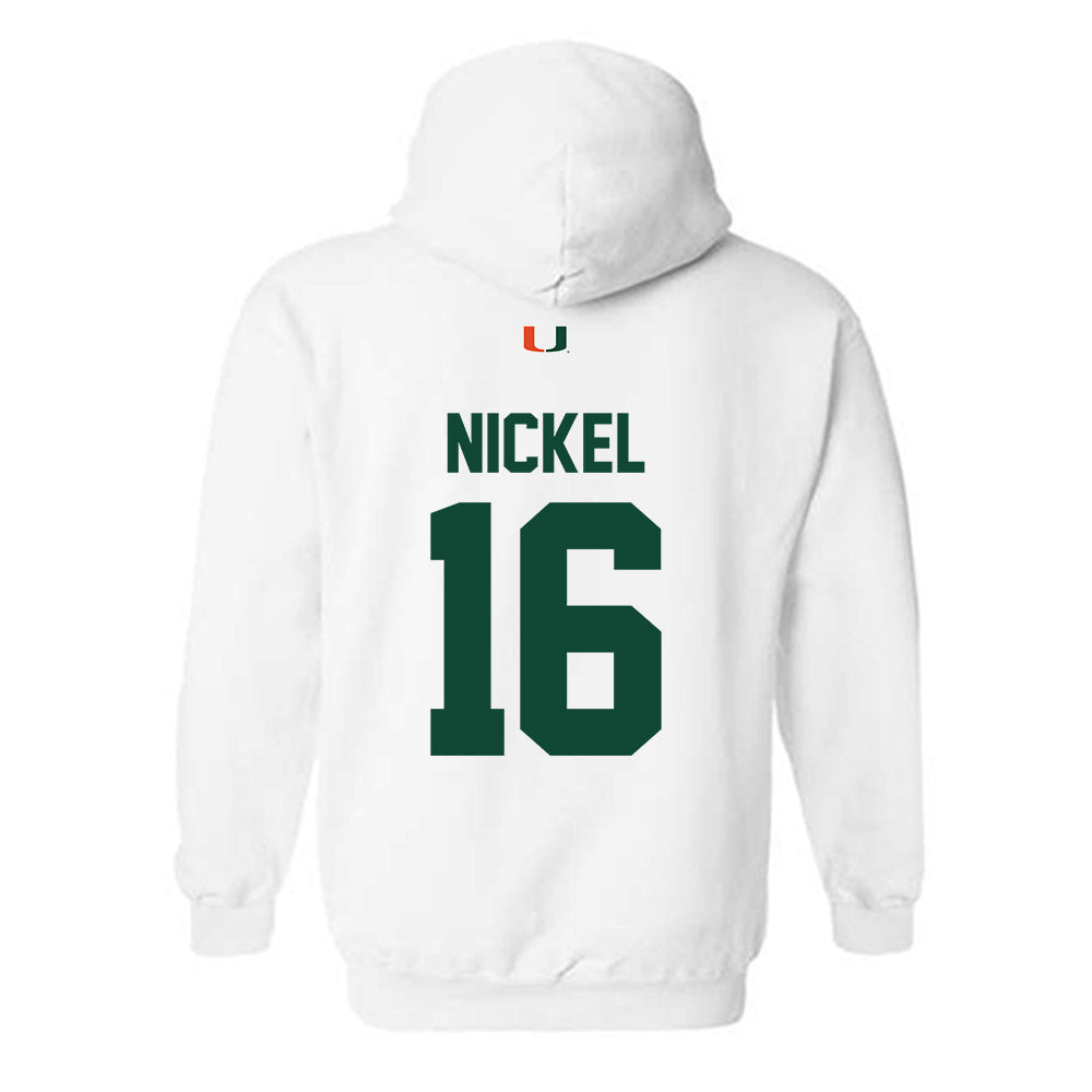 Miami - NCAA Football : Luke Nickel - Classic Shersey Hooded Sweatshirt-1