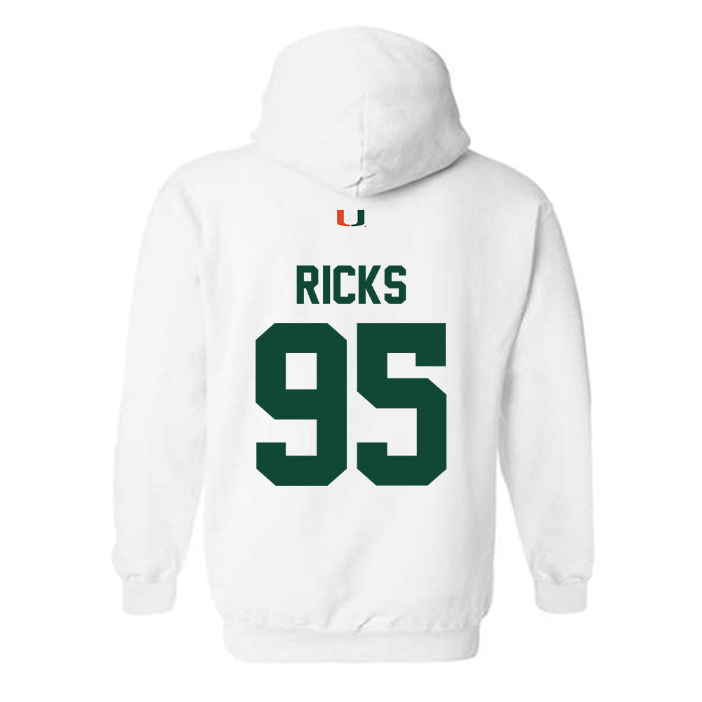 Miami - NCAA Football : Cooper Ricks - Classic Shersey Hooded Sweatshirt