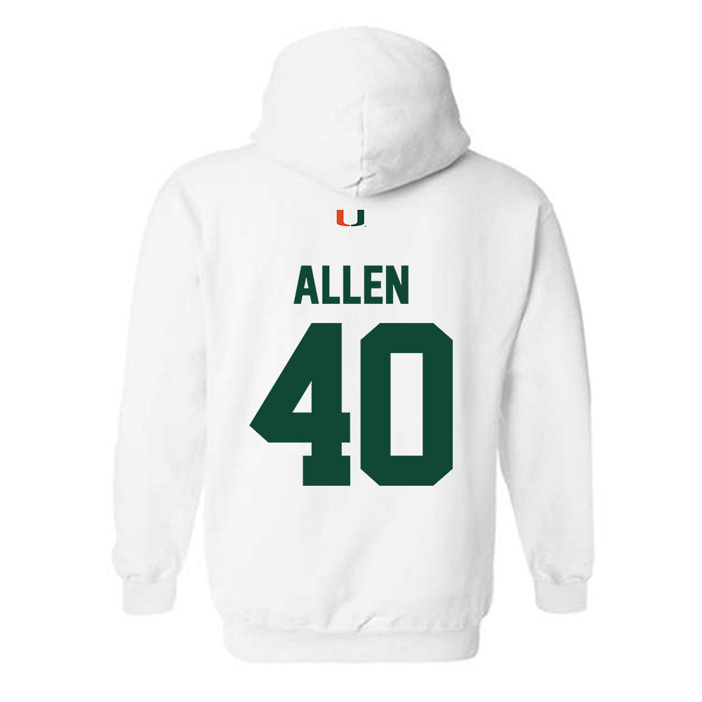 Miami - NCAA Football : Briton Allen - Classic Shersey Hooded Sweatshirt-1