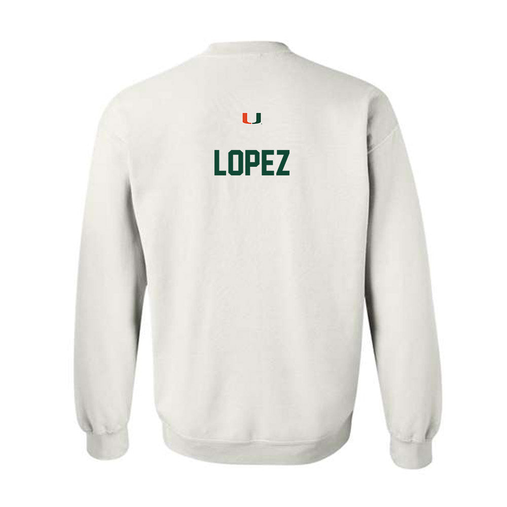 Miami - NCAA Women's Tennis : Qavia Lopez - Classic Shersey Crewneck Sweatshirt-1