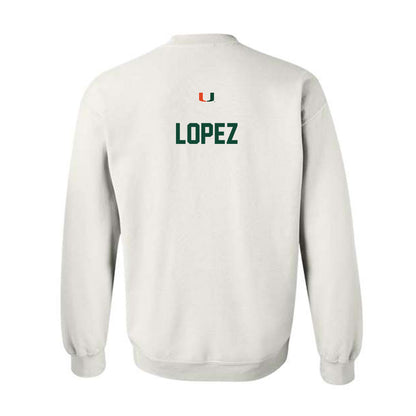 Miami - NCAA Women's Tennis : Qavia Lopez - Classic Shersey Crewneck Sweatshirt-1