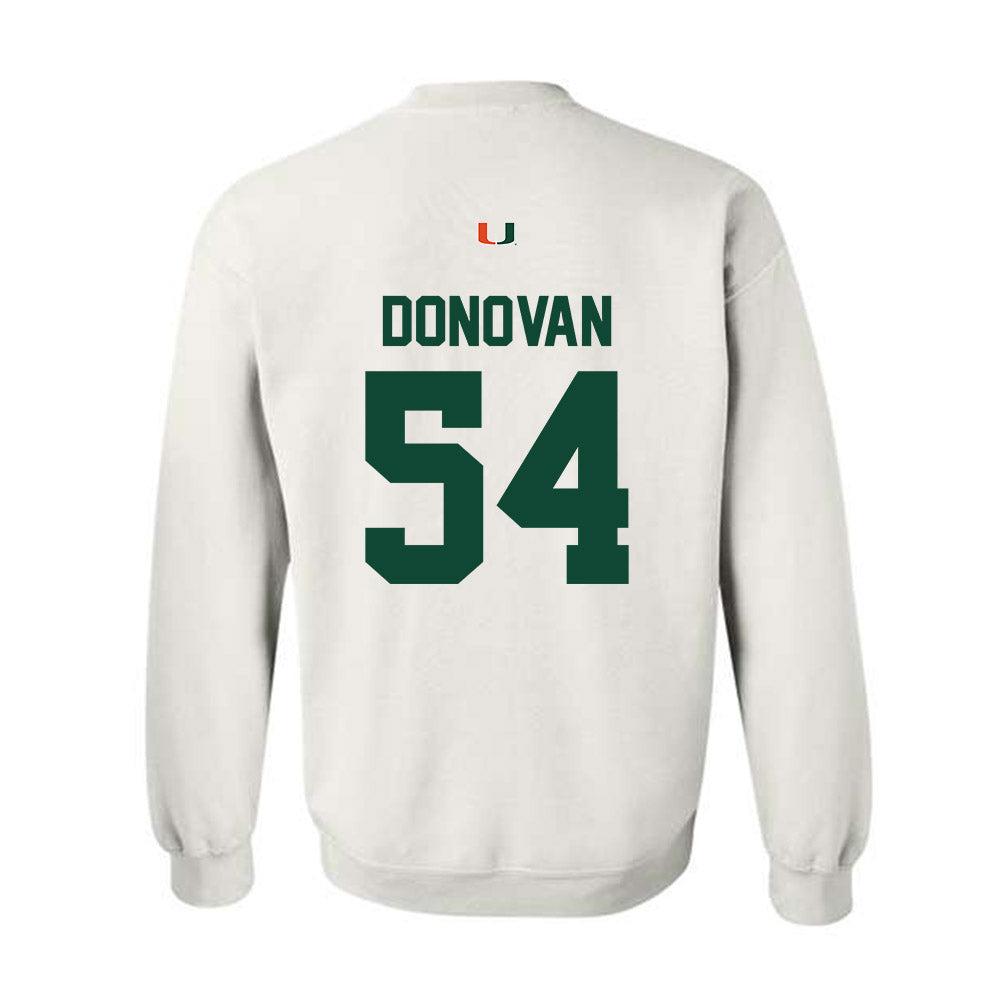 Miami - NCAA Football : Michael Donovan - Classic Shersey Crewneck Sweatshirt-1