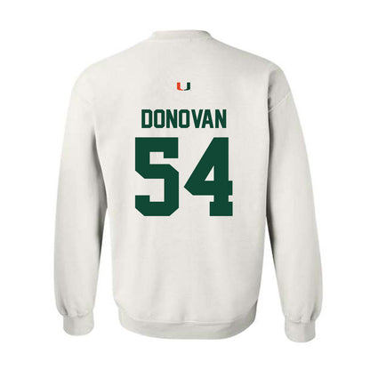 Miami - NCAA Football : Michael Donovan - Classic Shersey Crewneck Sweatshirt-1