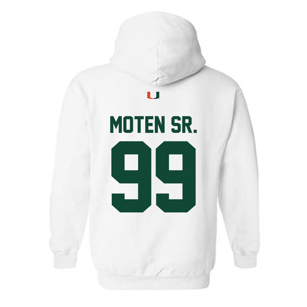 Miami - NCAA Football : Ahmad Moten Sr. - Classic Shersey Hooded Sweatshirt-1