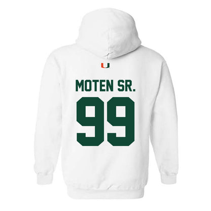 Miami - NCAA Football : Ahmad Moten Sr. - Classic Shersey Hooded Sweatshirt-1