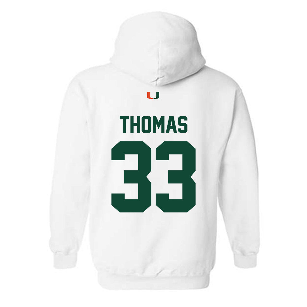 Miami - NCAA Football : Nick Thomas - Classic Shersey Hooded Sweatshirt-1