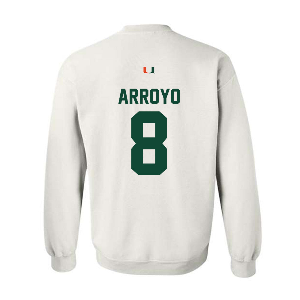 Miami - NCAA Football : Elijah Arroyo - Classic Shersey Crewneck Sweatshirt-1