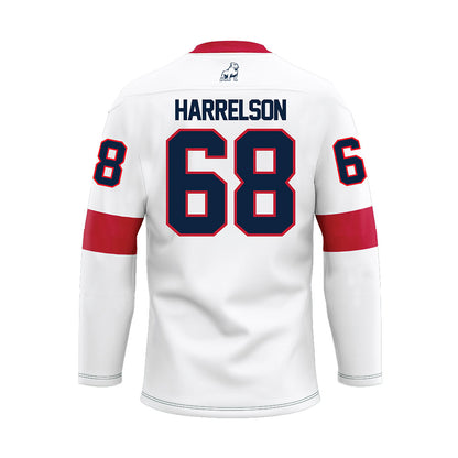 Samford - NCAA Football : Asher Harrelson - White Hockey Jersey-1
