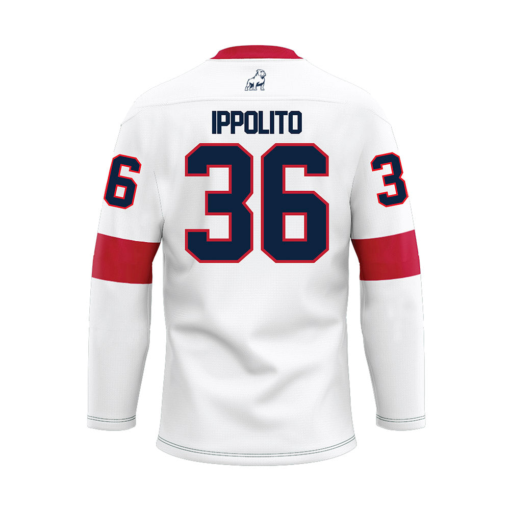 Samford - NCAA Football : Ty Ippolito - White Hockey Jersey-1