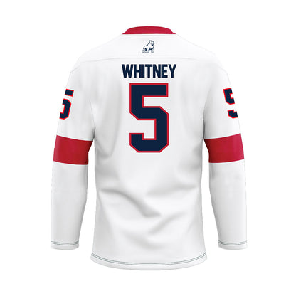 Samford - NCAA Baseball : John Whitney - White Hockey Jersey-1