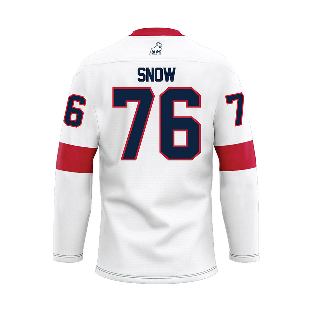 Samford - NCAA Football : Michael Snow - White Hockey Jersey-1