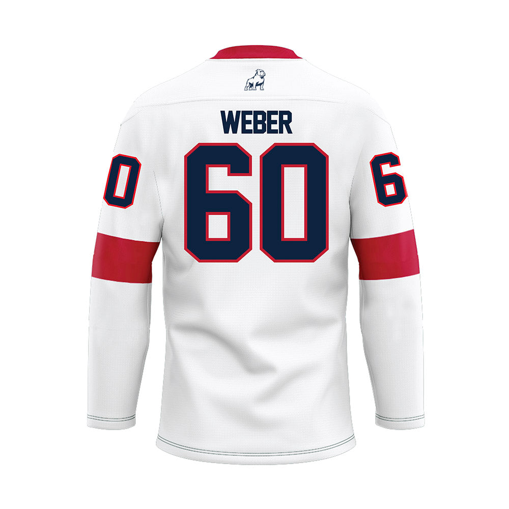 Samford - NCAA Football : Hank Weber - White Hockey Jersey-1
