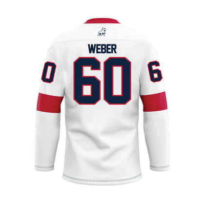 Samford - NCAA Football : Hank Weber - White Hockey Jersey-1
