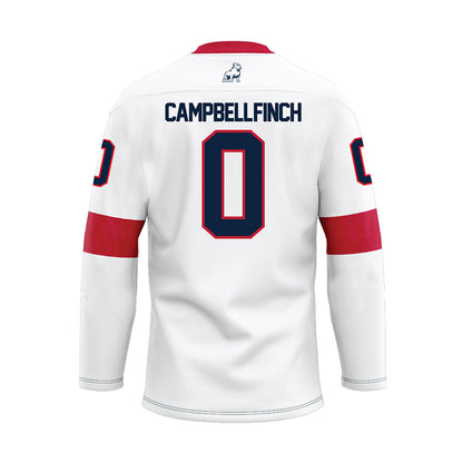 Samford - NCAA Men's Basketball : Isaiah Campbell-Finch - White Hockey Jersey-1