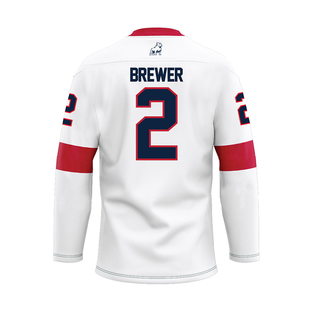 Samford - NCAA Women's Basketball : Avary Brewer - White Hockey Jersey-1