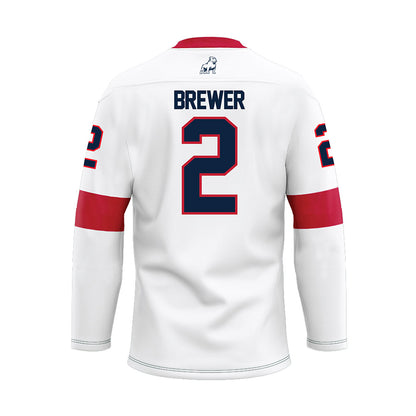 Samford - NCAA Women's Basketball : Avary Brewer - White Hockey Jersey-1