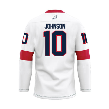 Samford - NCAA Football : Aj Johnson - White Hockey Jersey-1