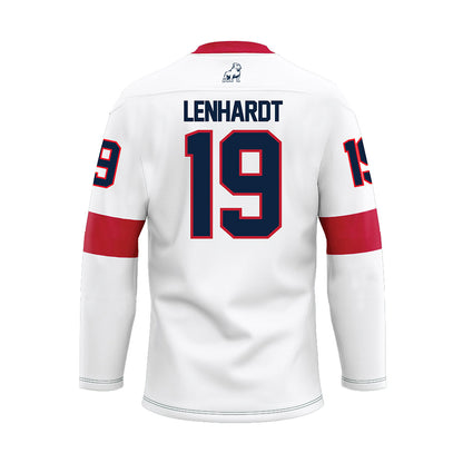 Samford - NCAA Football : Trey Lenhardt - White Hockey Jersey-1