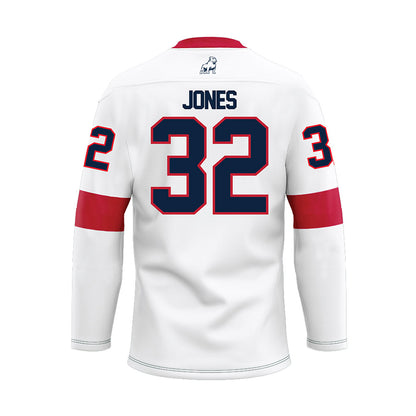 Samford - NCAA Football : Noah Jones - White Hockey Jersey-1