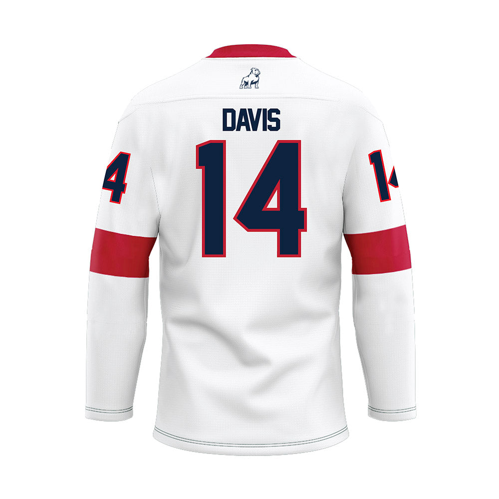 Samford - NCAA Men's Basketball : Brody Davis - White Hockey Jersey