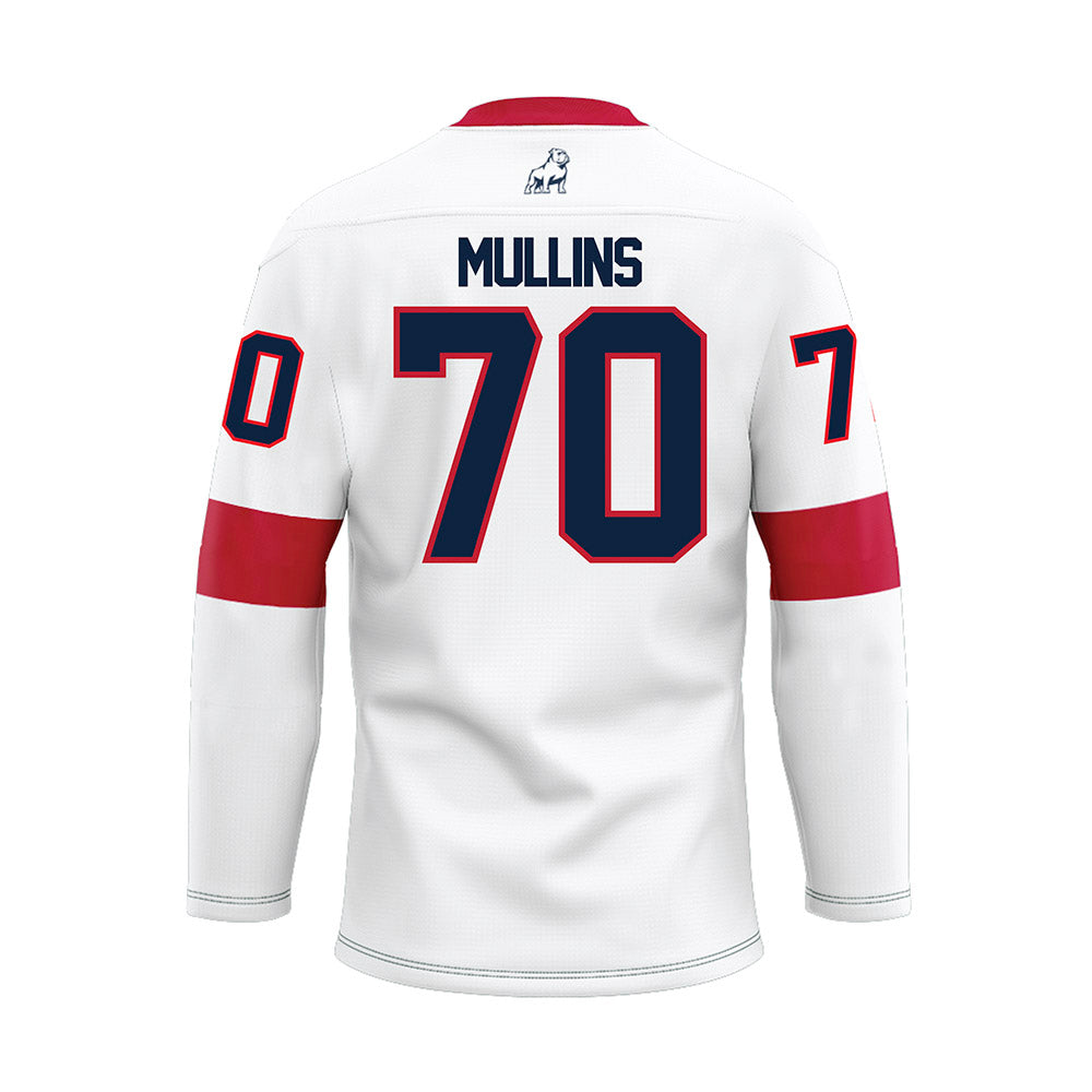 Samford - NCAA Football : Crosby Mullins - White Hockey Jersey-1