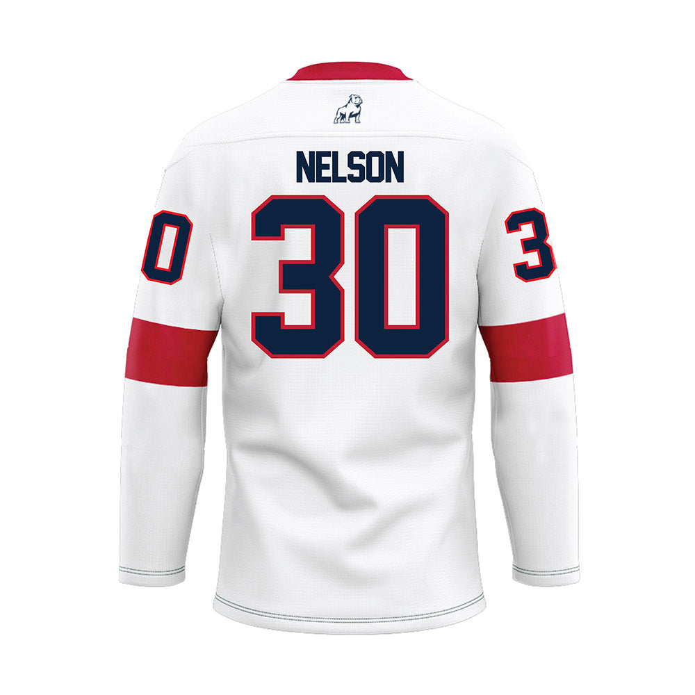 Samford - NCAA Softball : Ella Nelson - White Hockey Jersey-1