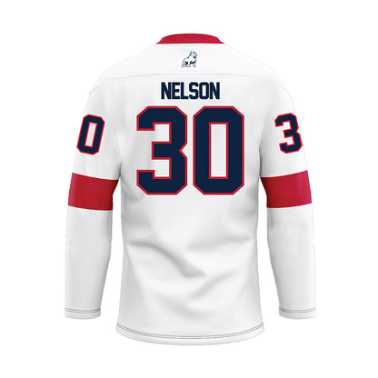 Samford - NCAA Softball : Ella Nelson - White Hockey Jersey-1