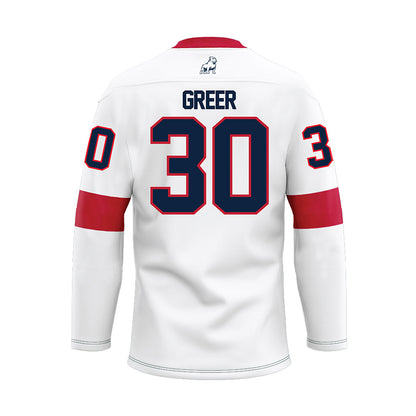 Samford - NCAA Football : Cooper Greer - White Hockey Jersey-1